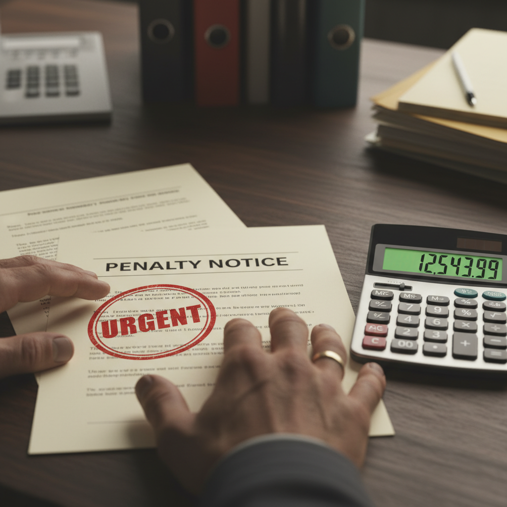 CalSavers penalty notice showing urgent fine for non-compliant California employer