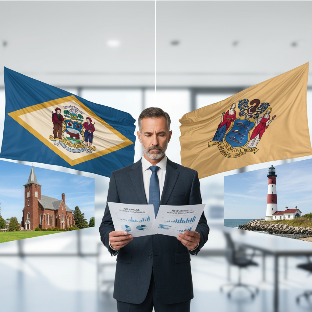 Delaware vs New Jersey retirement mandate comparison for multi-state employers